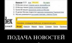 Подача новостей